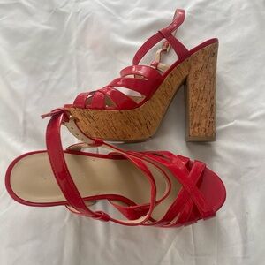 Red Platform Sandals